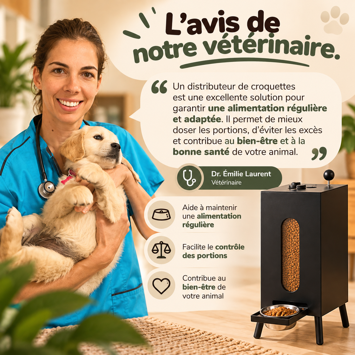 Distributeur de croquettes Croqora pour chien